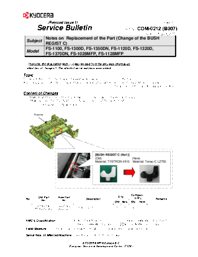 Kyocera SB-COM-0212-B007 1  Kyocera Printer FS-1028-1128MFP SERVICEBULLETINS SB-COM-0212-B007_1.pdf