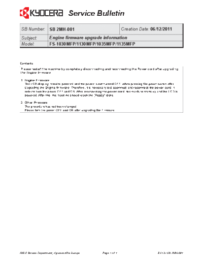 Kyocera 2MH-001  Kyocera Printer FS-1030MFP-1035MFP-1130-1135 SERVICEBULLETIN 2MH-001.pdf