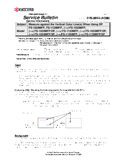 Kyocera SB-2H9-0024-A398 1  Kyocera Printer FS-1030MFP-1035MFP-1130-1135 SERVICEBULLETIN SB-2H9-0024-A398_1.pdf