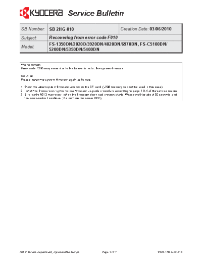 Kyocera 2HG-010 error F010  Kyocera Printer FS-2020-3920-4020 SERVICEBULLETINS 2HG-010 error F010.pdf