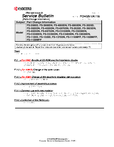 Kyocera SB-PCI-0251-A115 2  Kyocera Printer FS-2020-3920-4020 SERVICEBULLETINS SB-PCI-0251-A115_2.pdf