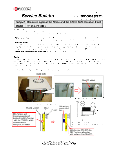 Kyocera SB-3KF-0002-C277  Kyocera Printer FS-2100-4100-4200-4300 ServiceBulletin SB-3KF-0002-C277.pdf