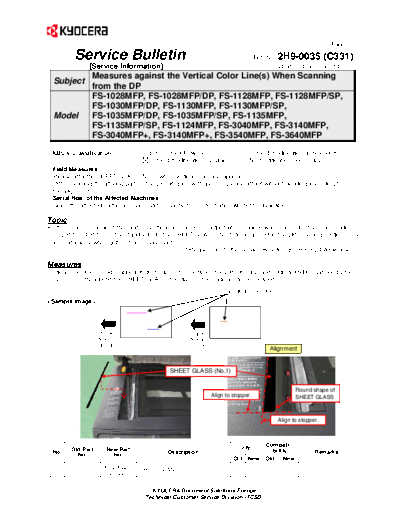 Kyocera SB-2H9-0035-C331  Kyocera Printer FS-3040-3140MFP SERVICEBULLETIN SB-2H9-0035-C331.pdf