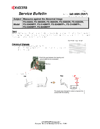 Kyocera SB-2J0-0026-B297  Kyocera Printer FS-3040-3140MFP SERVICEBULLETIN SB-2J0-0026-B297.pdf