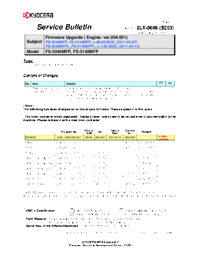 Kyocera SB-2LX-0006-B203  Kyocera Printer FS-3040-3140MFP SERVICEBULLETIN SB-2LX-0006-B203.pdf