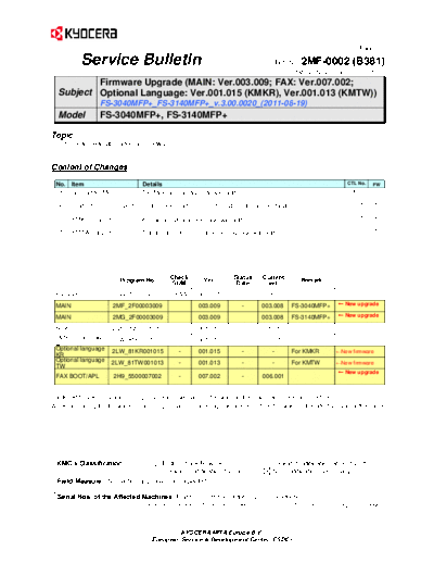 Kyocera SB-2MF-0002-B381  Kyocera Printer FS-3040P_3140P SERVICEBULLETIN SB-2MF-0002-B381.pdf