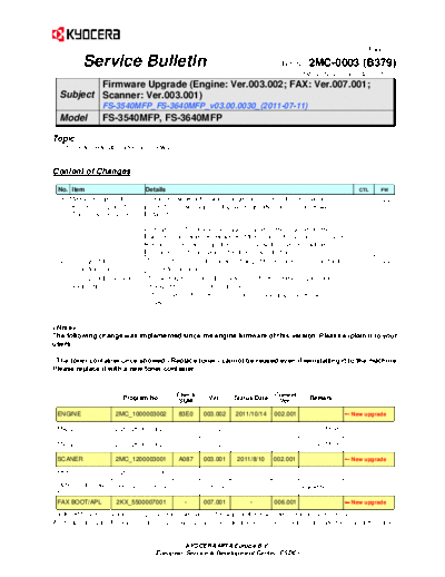 Kyocera SB-2MC-0003-B379  Kyocera Printer FS-3540_3640MFP SERVICEBULLETIN SB-2MC-0003-B379.pdf