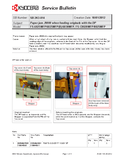 Kyocera 2K3-014  Kyocera Printer FS-6025-6030MFP SERVICEBULLETINS 2K3-014.pdf