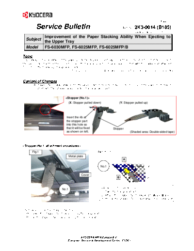 Kyocera SB-2K3-0014-B185  Kyocera Printer FS-6025-6030MFP SERVICEBULLETINS SB-2K3-0014-B185.pdf