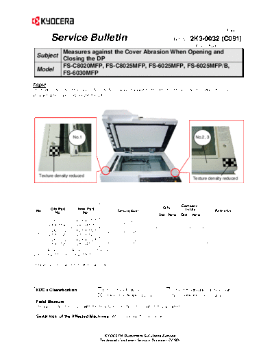 Kyocera SB-2K3-0032-C091  Kyocera Printer FS-6025-6030MFP SERVICEBULLETINS SB-2K3-0032-C091.pdf