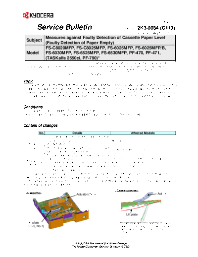 Kyocera SB-2K3-0034-C113  Kyocera Printer FS-6025-6030MFP SERVICEBULLETINS SB-2K3-0034-C113.pdf