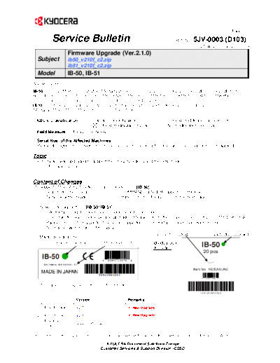 Kyocera SB-5JV-0003-D103  Kyocera Printer FS-6025-6030MFP SERVICEBULLETINS SB-5JV-0003-D103.pdf