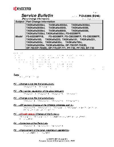 Kyocera SB-PCI-0298-B248 ESDC  Kyocera Printer FS-6025-6030MFP SERVICEBULLETINS SB-PCI-0298-B248_ESDC.pdf