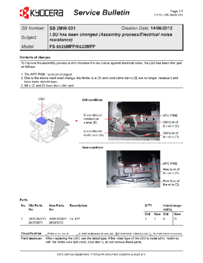Kyocera 2MW-001  Kyocera Printer FS-6525-6530MFP SERVICEBULLETINS 2MW-001.pdf