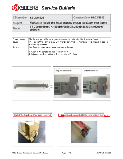 Kyocera 2J0-020  Kyocera Printer FS-6970 ServiceBulletins 2J0-020.pdf