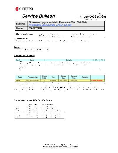 Kyocera SB-2J5-0022-C329  Kyocera Printer FS-6970 ServiceBulletins SB-2J5-0022-C329.pdf