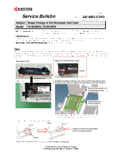 Kyocera SB-2J5-0023-C345  Kyocera Printer FS-6970 ServiceBulletins SB-2J5-0023-C345.pdf