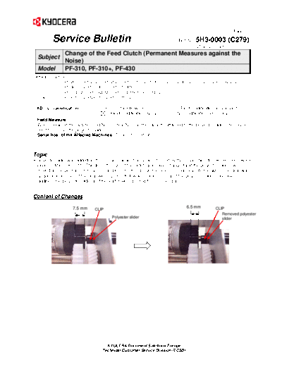 Kyocera SB-5H3-0003-C279  Kyocera Printer FS-6970 ServiceBulletins SB-5H3-0003-C279.pdf