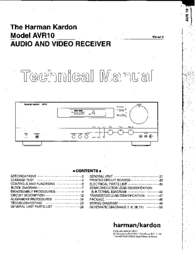 Harman Kardon AVR-10  Harman Kardon AVR AVR-10 AVR-10.pdf