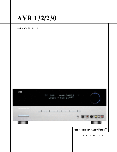 Harman Kardon AVR-132 & 230  Harman Kardon AVR AVR-132 & 230 AVR-132 & 230.pdf