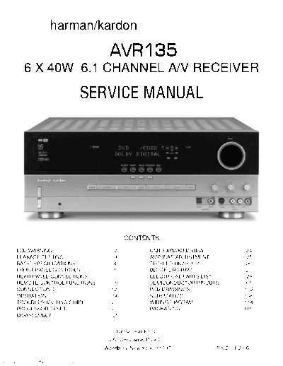 Harman Kardon AVR-135 Rev 2  Harman Kardon AVR AVR-135 AVR-135 Rev 2.pdf