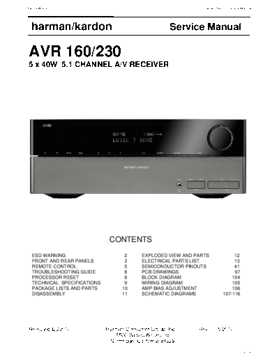 Harman Kardon AVR-160 & 230  Harman Kardon AVR AVR-160 & 230 AVR-160 & 230.pdf