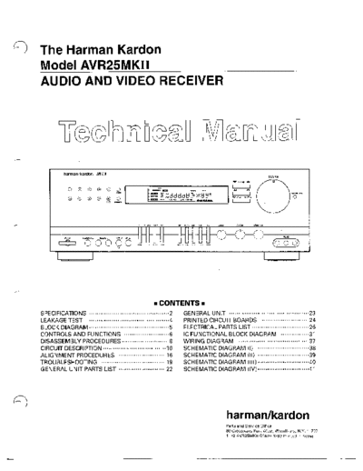 Harman Kardon AVR-25MKII  Harman Kardon AVR AVR-25MKII AVR-25MKII.pdf