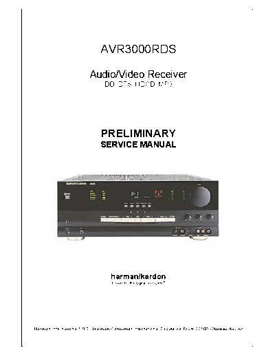 Harman Kardon AVR-3000RDS  Harman Kardon AVR AVR-3000RDS AVR-3000RDS.pdf