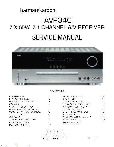 Harman Kardon AVR-340 Rev 0  Harman Kardon AVR AVR-340 AVR-340 Rev 0.pdf