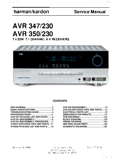 Harman Kardon AVR-347 & 230 & 350 & 230  Harman Kardon AVR AVR-347 & 230 & 350 & 230 AVR-347 & 230 & 350 & 230.pdf