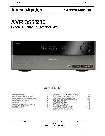 Harman Kardon AVR-355 & 230  Harman Kardon AVR AVR-355 & 230 AVR-355 & 230.pdf