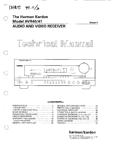 Harman Kardon AVR-40 & 41  Harman Kardon AVR AVR-40 & 41 AVR-40 & 41.pdf