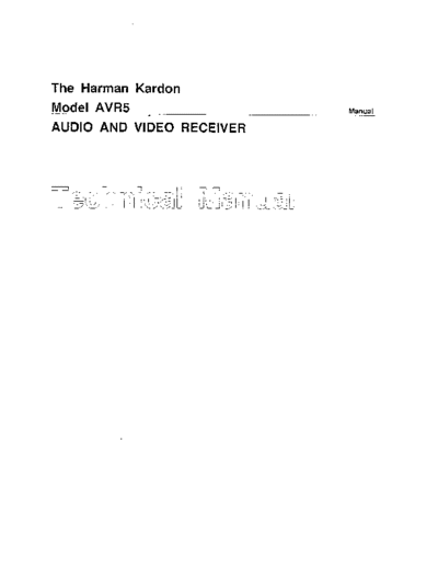 Harman Kardon AVR-5  Harman Kardon AVR AVR-5 AVR-5.pdf
