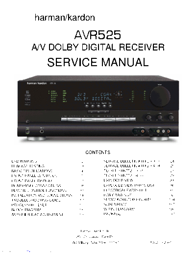 Harman Kardon AVR-525 Rev 2  Harman Kardon AVR AVR-525 AVR-525 Rev 2.pdf