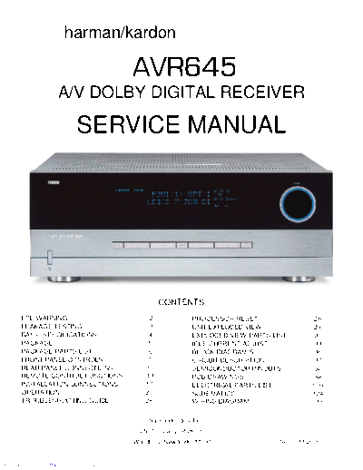 Harman Kardon AVR-645 Rev 0  Harman Kardon AVR AVR-645 AVR-645 Rev 0.pdf