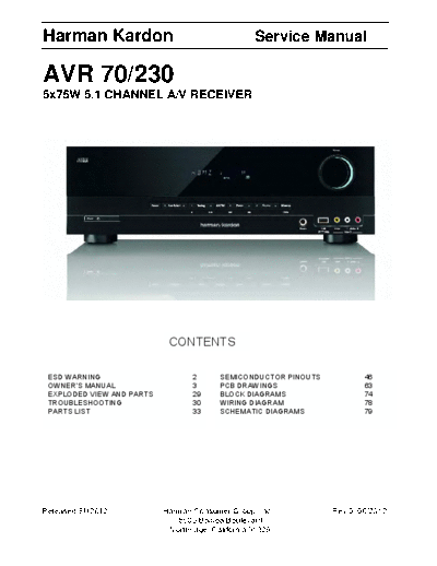 Harman Kardon AVR-70 & 230  Harman Kardon AVR AVR-70 & 230 AVR-70 & 230.pdf