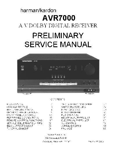 Harman Kardon AVR-7000 Rev 1  Harman Kardon AVR AVR-7000 AVR-7000 Rev 1.pdf