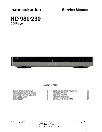 Harman Kardon HD-980 & 230 Rev 0  Harman Kardon HD HD-980 & 230 HD-980 & 230 Rev 0.pdf