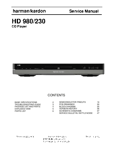 Harman Kardon HD-980 & 230 Rev 1  Harman Kardon HD HD-980 & 230 HD-980 & 230 Rev 1.pdf