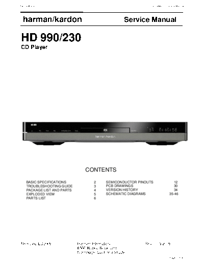 Harman Kardon HD-990 & 230 Rev 0  Harman Kardon HD HD-990 & 230 HD-990 & 230 Rev 0.pdf