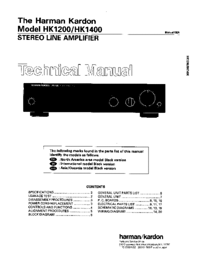 Harman Kardon HK-1200 & 1400 Ver 2  Harman Kardon HK HK-1200 & 1400 HK-1200 & 1400 Ver 2.pdf