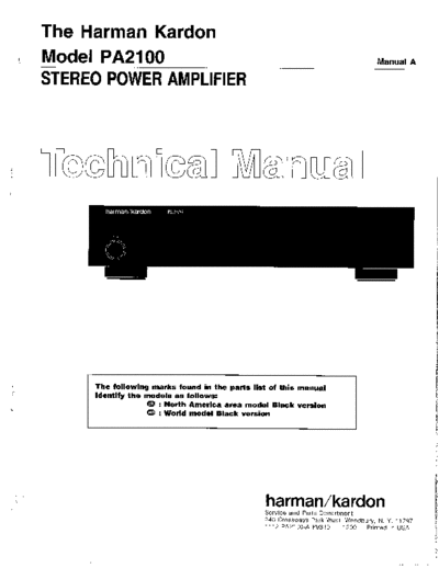 Harman Kardon PA-2100  Harman Kardon PA PA-2100 PA-2100.pdf