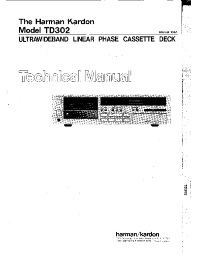 Harman Kardon TD-302  Harman Kardon TD TD-302 TD-302.pdf