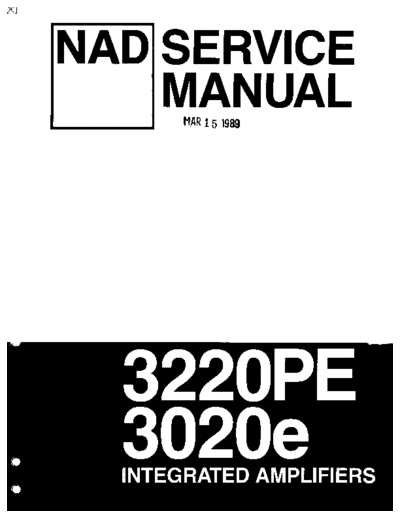 NAD 3220PE & 3020E  NAD  3220PE & 3020E 3220PE & 3020E.pdf