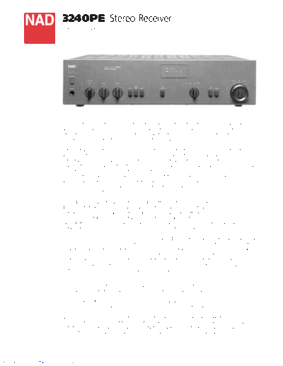 NAD 3240pe Specifications  NAD  3240PE 3240pe Specifications.pdf
