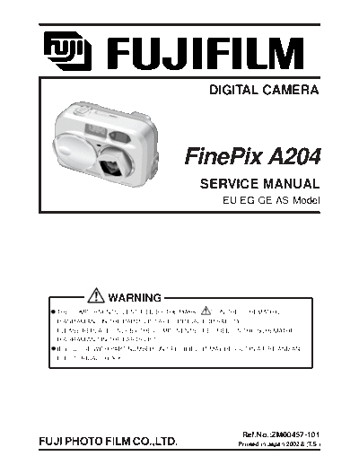 Fujifilm FinePix A204  Fujifilm Cameras FUJIFILM_FinePix_A204.rar