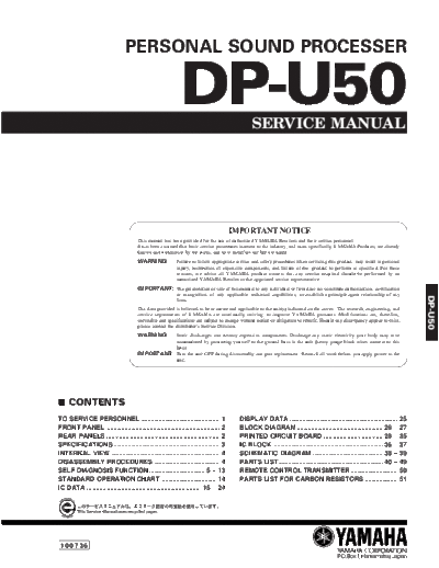 Yamaha DP-U50  Yamaha DP DP-U50 DP-U50.pdf