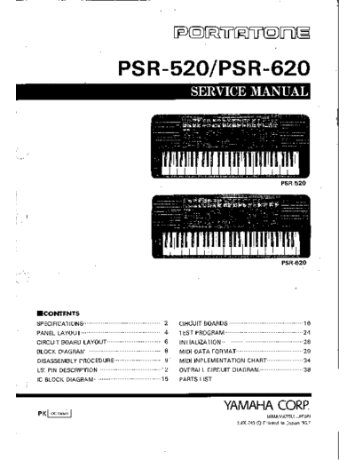 Yamaha PRS-520 & 620  Yamaha PRS PRS-520 & 620 PRS-520 & 620.PDF