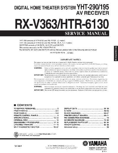 Yamaha RX-V363 & HTR-6130  Yamaha RX RX-V363 & HTR-6130 RX-V363 & HTR-6130.pdf