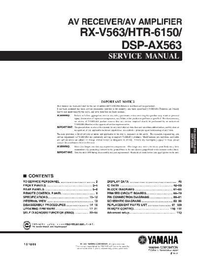 Yamaha RX-V563 & HTR-6150  Yamaha RX RX-V563 & HTR-6150 RX-V563 & HTR-6150.pdf